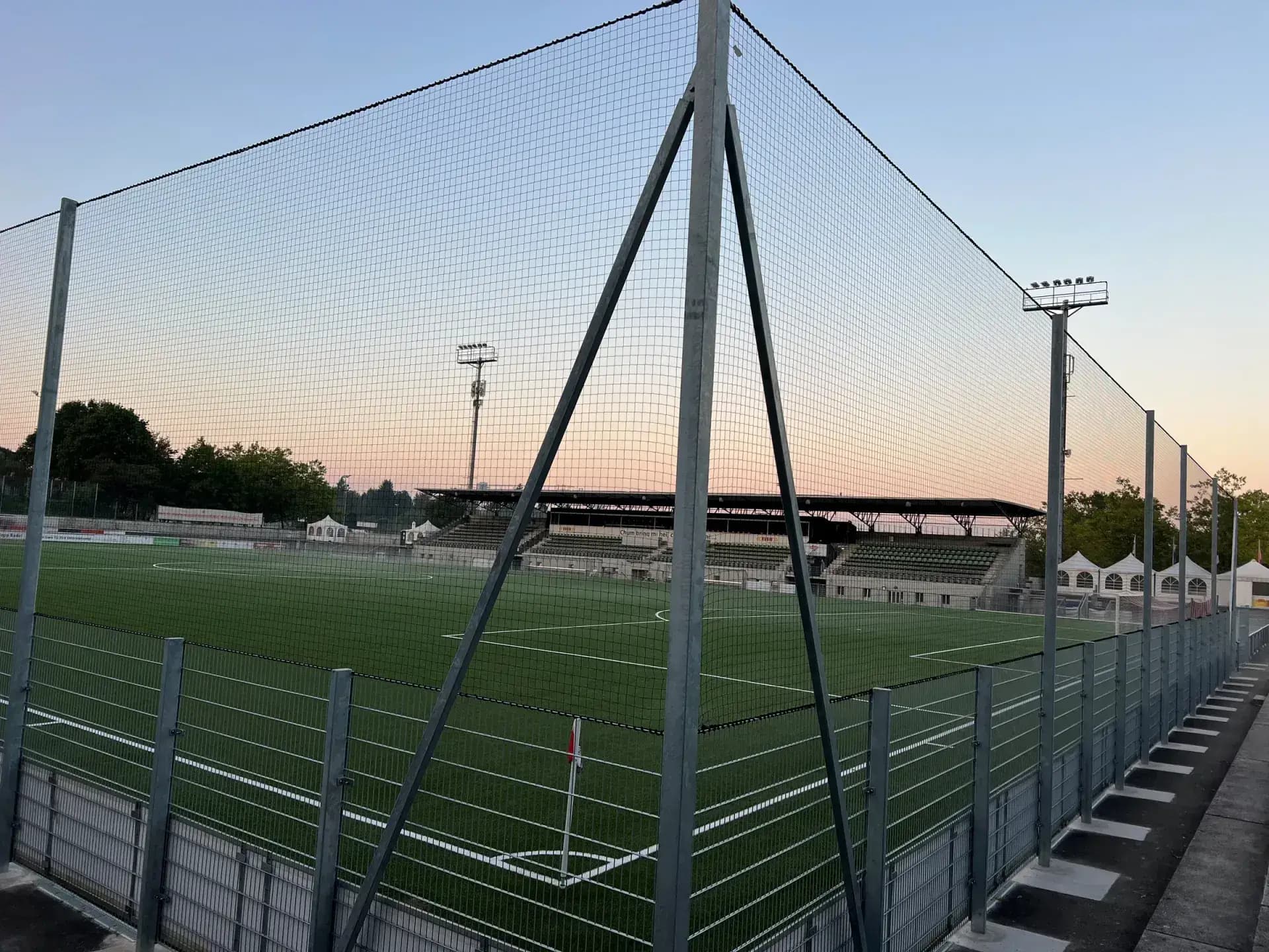 Stadion Esp, Baden, Referenzprojekt der Walter Zäune AG